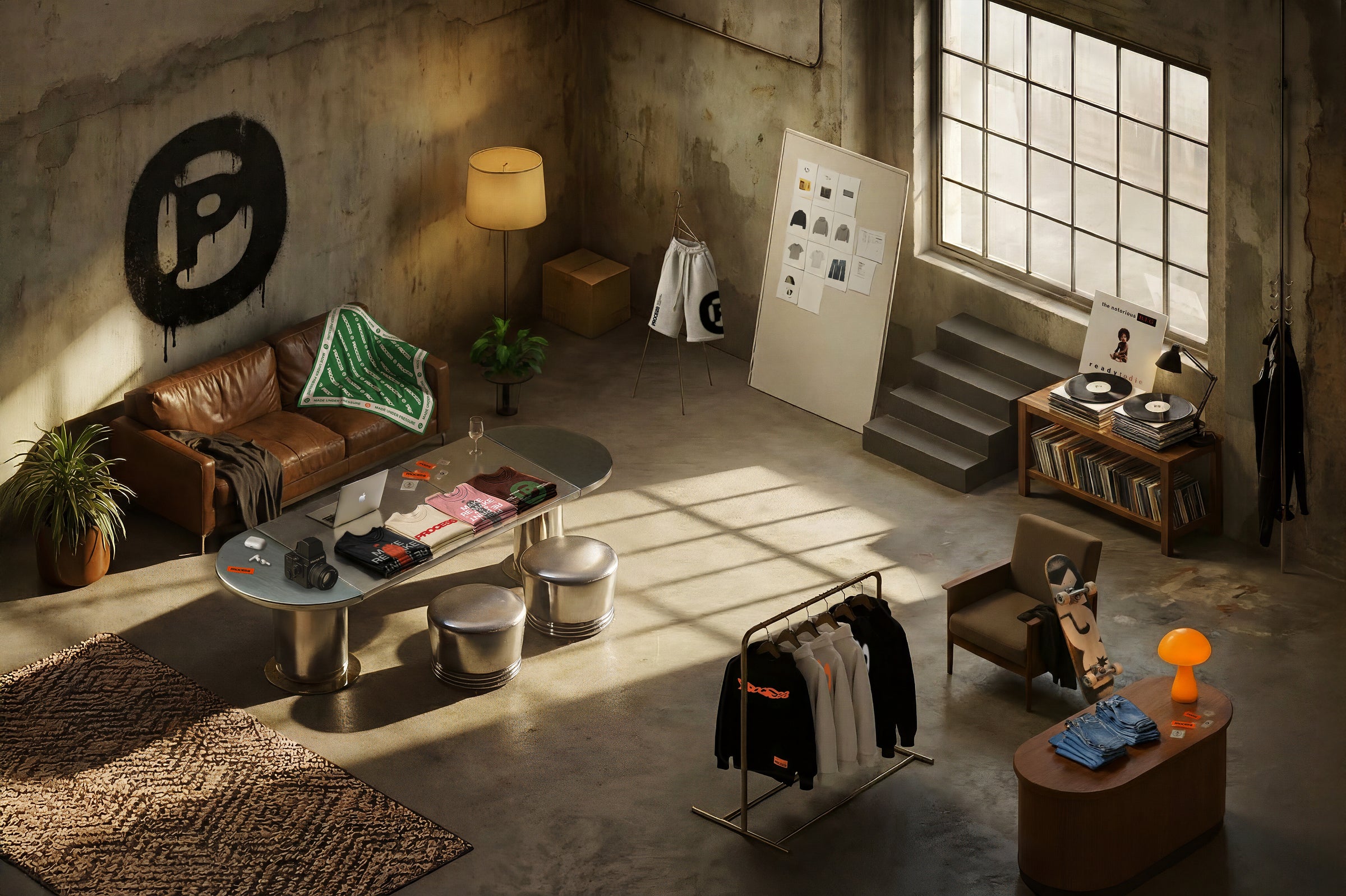 Lifestyle room with products