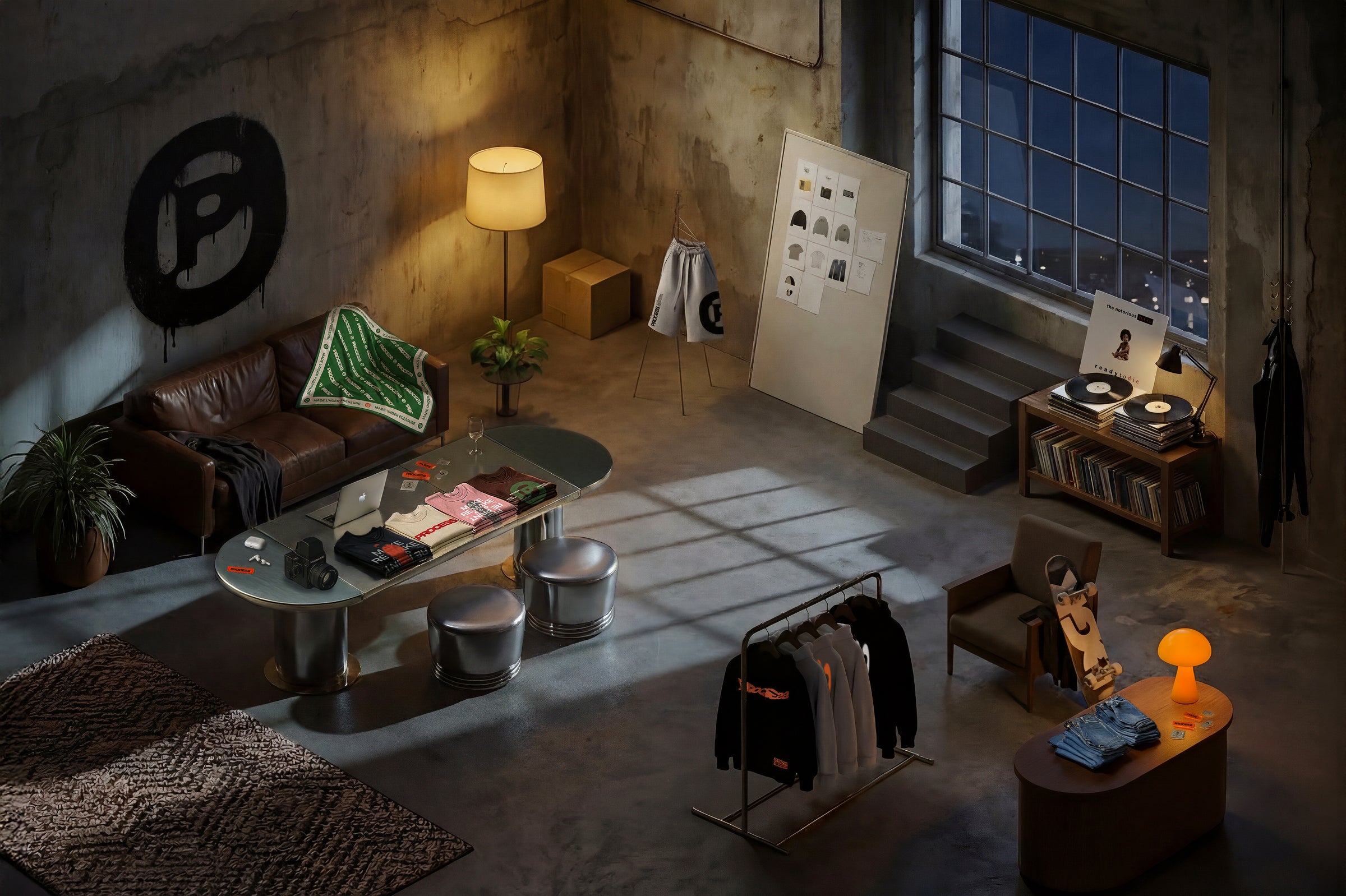 Lifestyle room with products