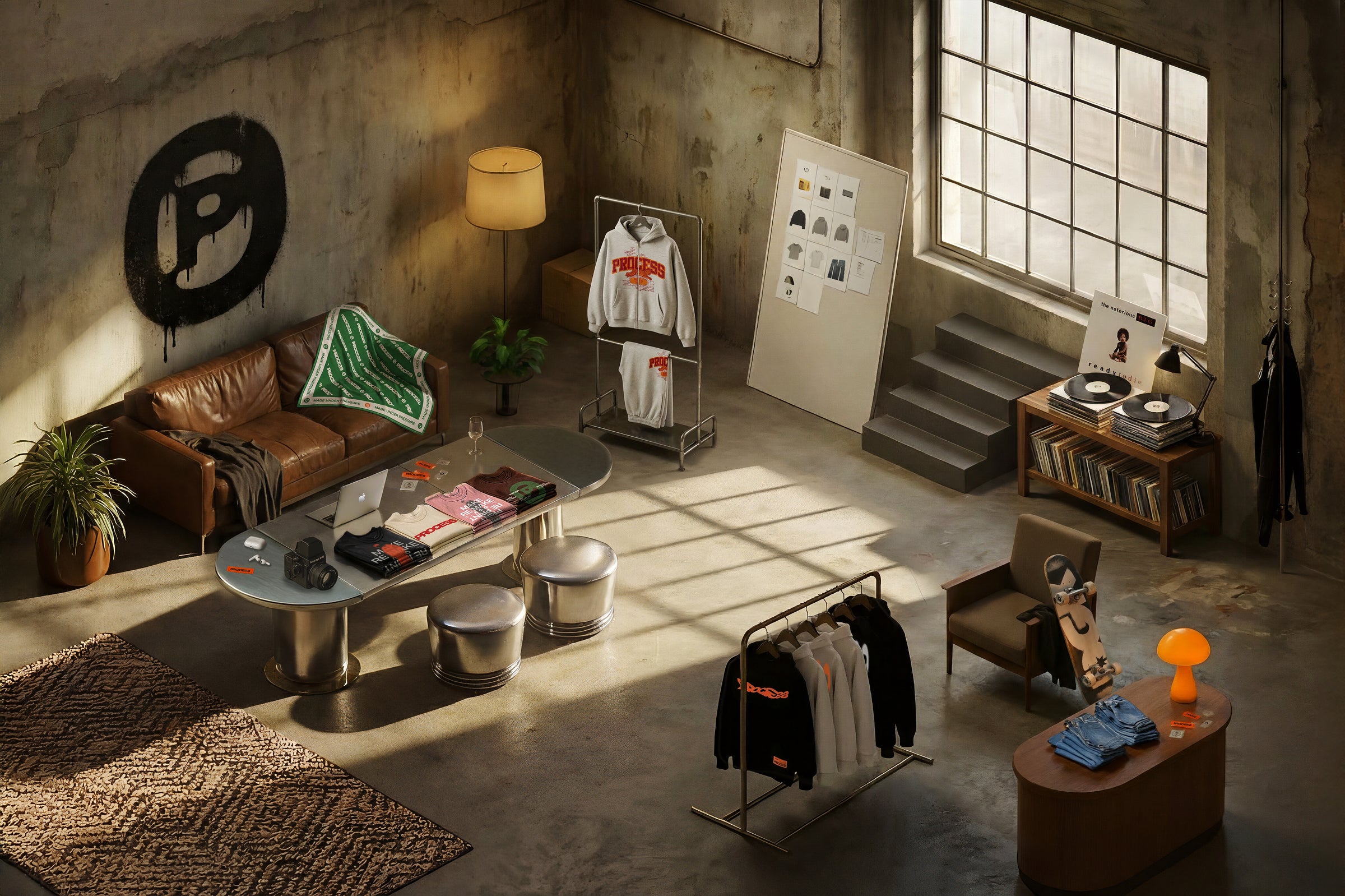 Lifestyle room with products